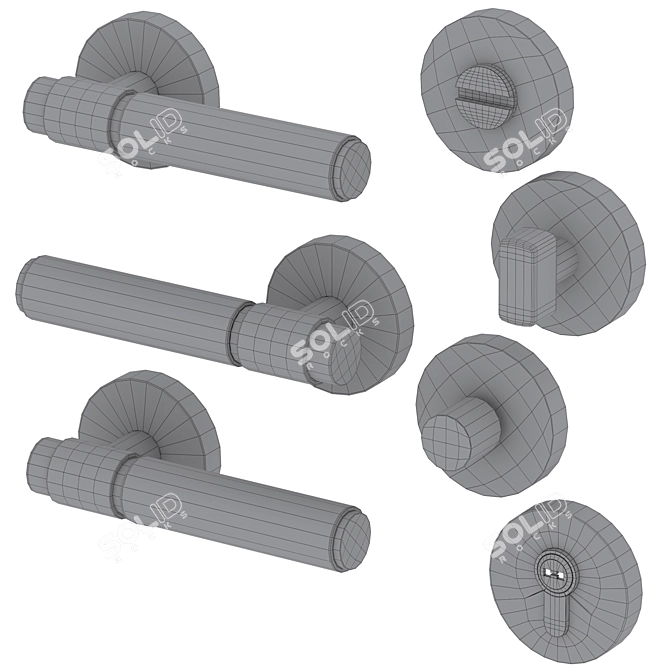  Levva Lever Door Handles Set 3D model image 5