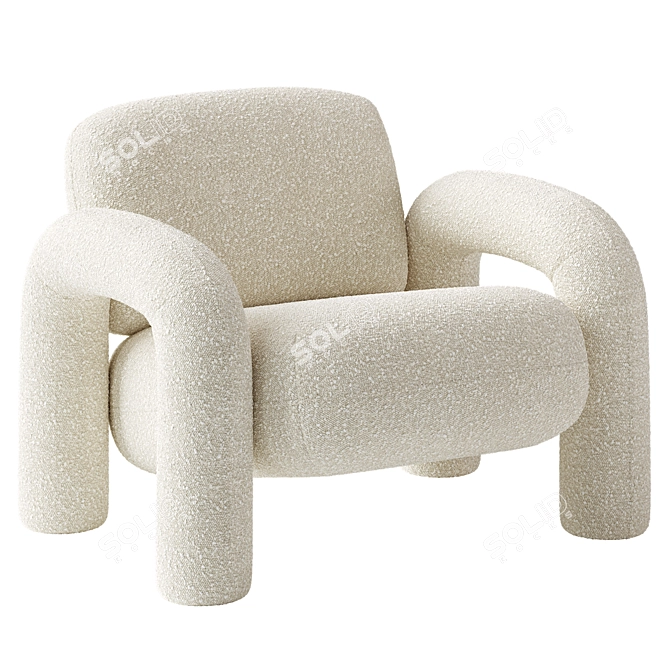 "Modern Armchair BUBO 3D model image 1