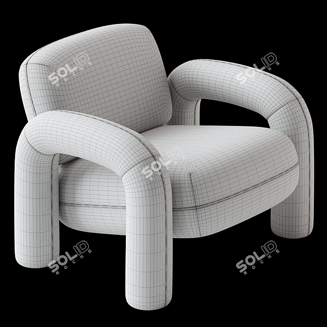 "Modern Armchair BUBO 3D model image 3