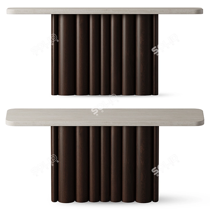 Sleek Enzo Console Table 3D model image 1