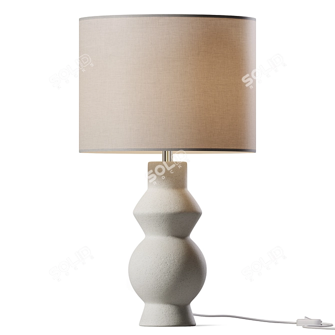 Elegant Goose White Table Lamp 3D model image 1