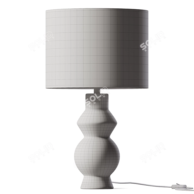 Elegant Goose White Table Lamp 3D model image 2