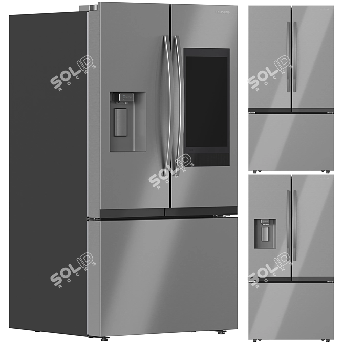 Samsung Mega Capacity Refrigerator Set 3D model image 1