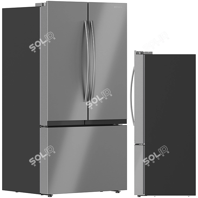 Samsung Mega Capacity Refrigerator Set 3D model image 5