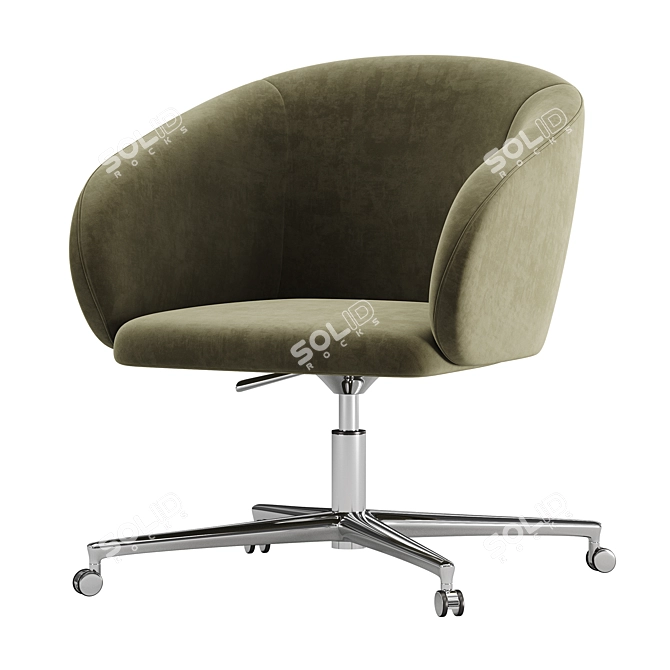 Modern Swivel Armchair by Zilioaldo 3D model image 3