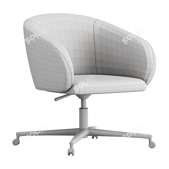 Modern Swivel Armchair by Zilioaldo 3D model image 6