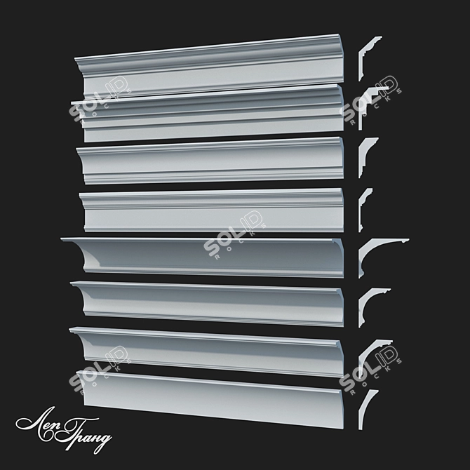 Smooth Cornices by LepGrand 3D model image 1