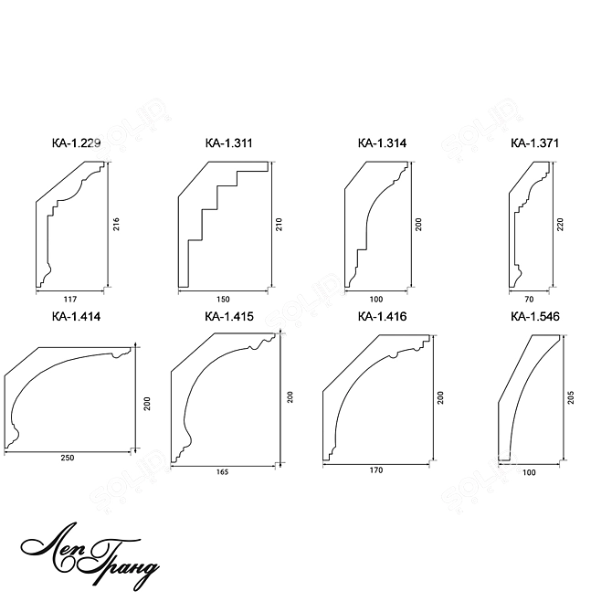 Smooth Cornices by LepGrand 3D model image 2