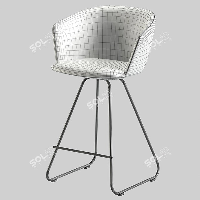 Modern Glove S472 Bar Chair 3D model image 6