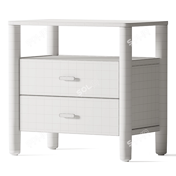 Hargrove Grand Nightstand: Elegant Storage Solution 3D model image 2