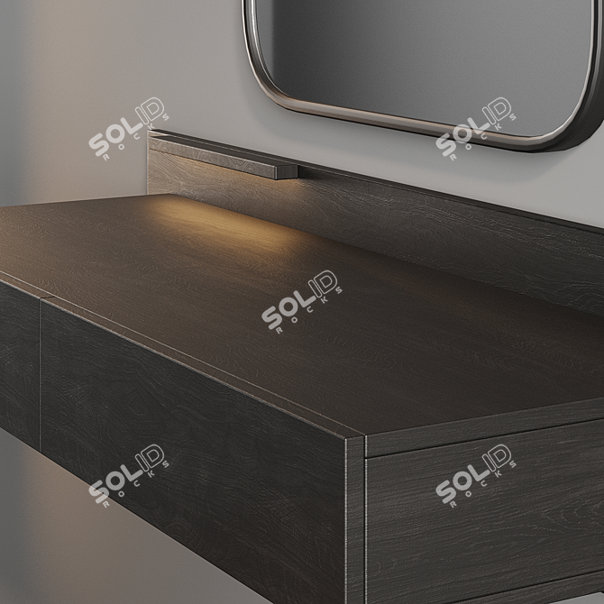 Minimalist X-Frame Dressing Table 3D model image 3