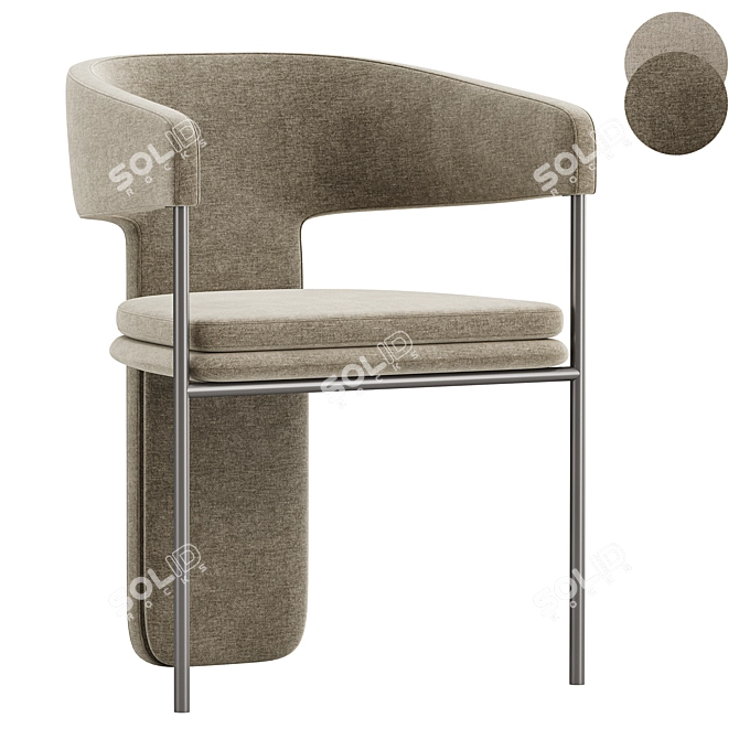 Elegant Dining Chair Palazzo Collection 3D model image 1