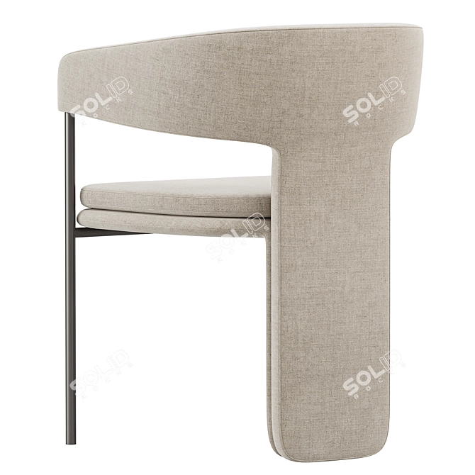 Elegant Dining Chair Palazzo Collection 3D model image 4