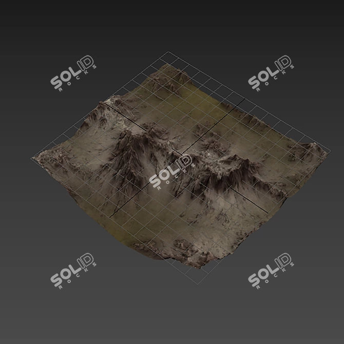 Snowy Mountain Peak 3D Model 3D model image 5