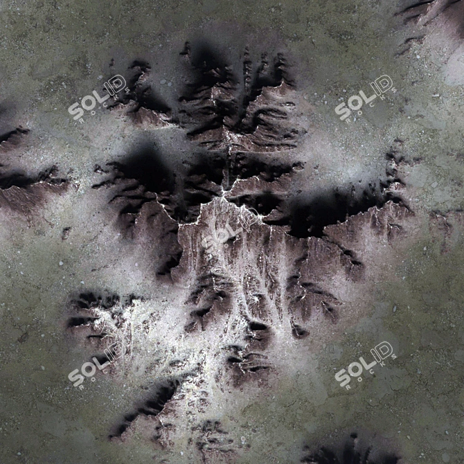 High-Res Snowy Mountain Terrain 3D model image 2