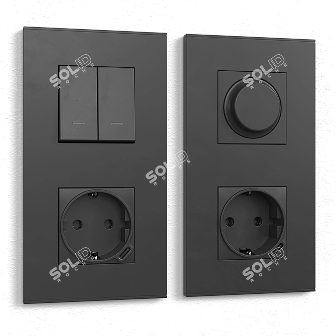 Modular Wall Switches & Sockets 3D model image 6