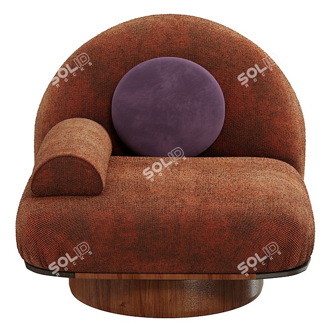 Contemporary Fratelli Boffi Armchair 3D model image 2