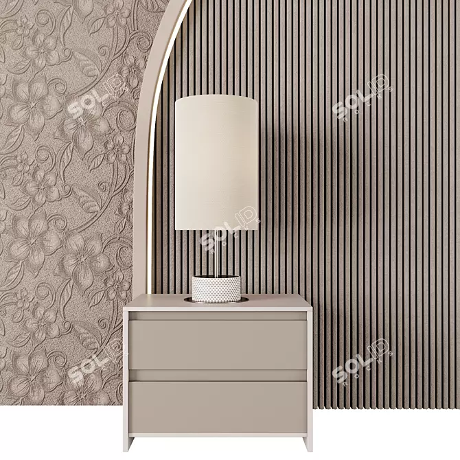 Headboard Wall Panel 3D model image 2