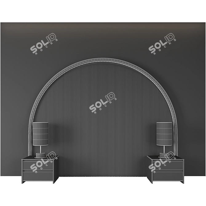 Headboard Wall Panel 3D model image 4