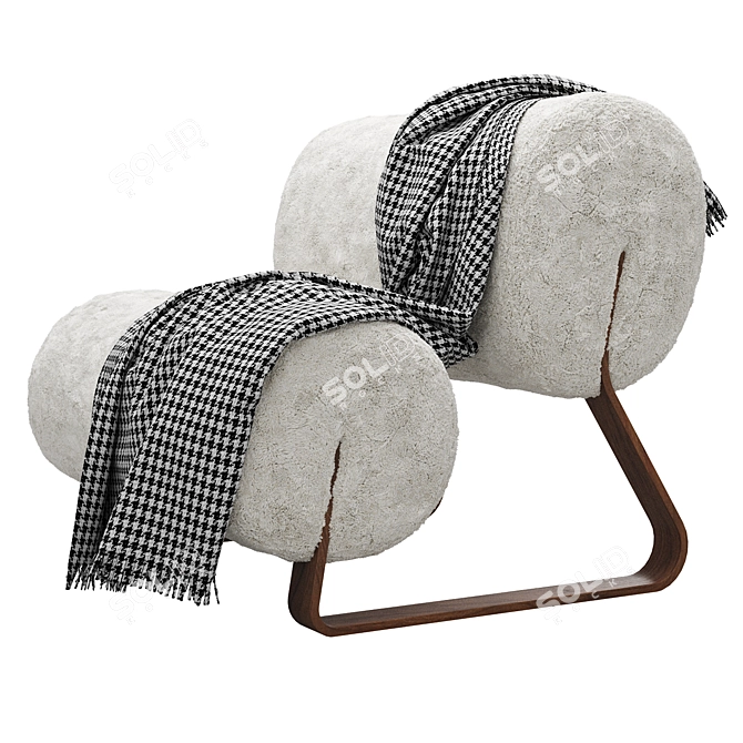  Modern Marshmallow Roll Accent Chair 3D model image 1