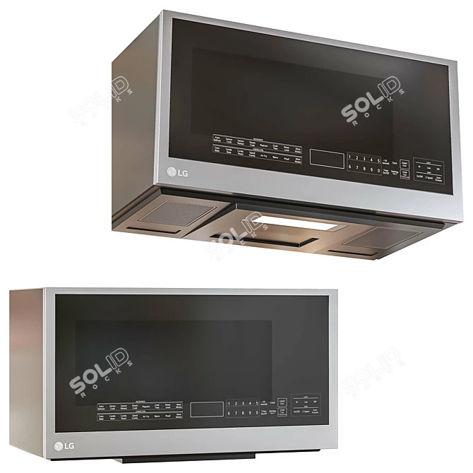 5-Piece LG Kitchen Appliance Set 3D model image 2