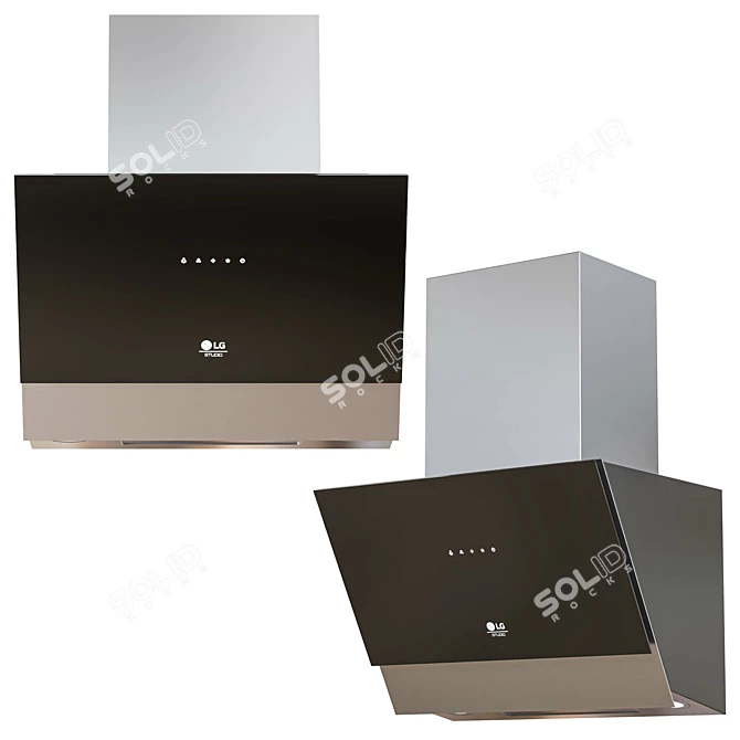 5-Piece LG Kitchen Appliance Set 3D model image 3