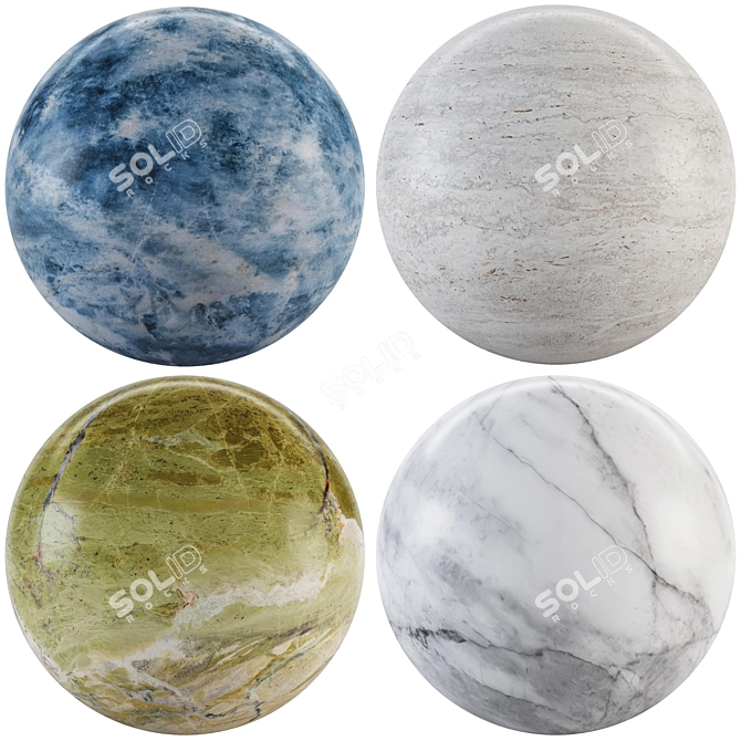 Marble Texture Collection Set 3D model image 1