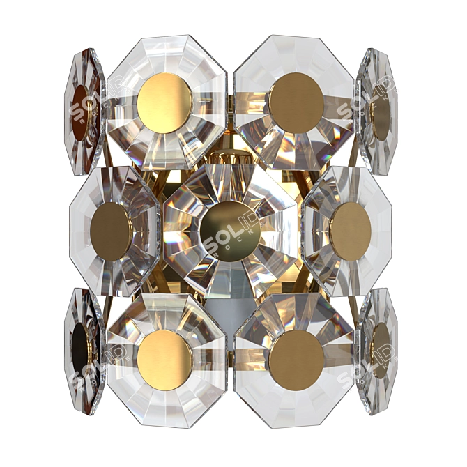 Tokata Crystal Wall Sconce, Modern 3D model image 1