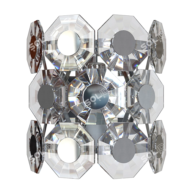 Tokata Crystal Wall Sconce, Modern 3D model image 8