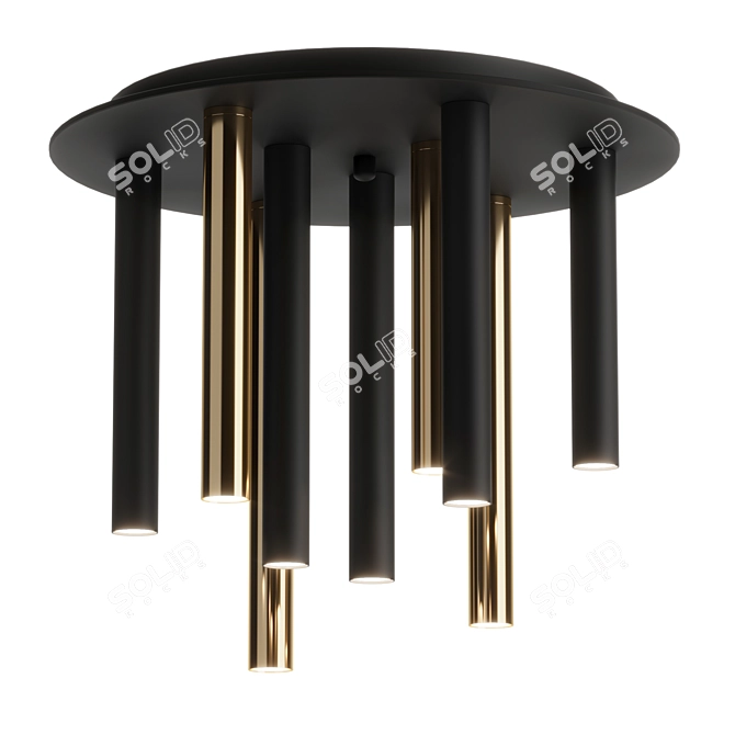 Modern Metal LED Ceiling Light 3D model image 1