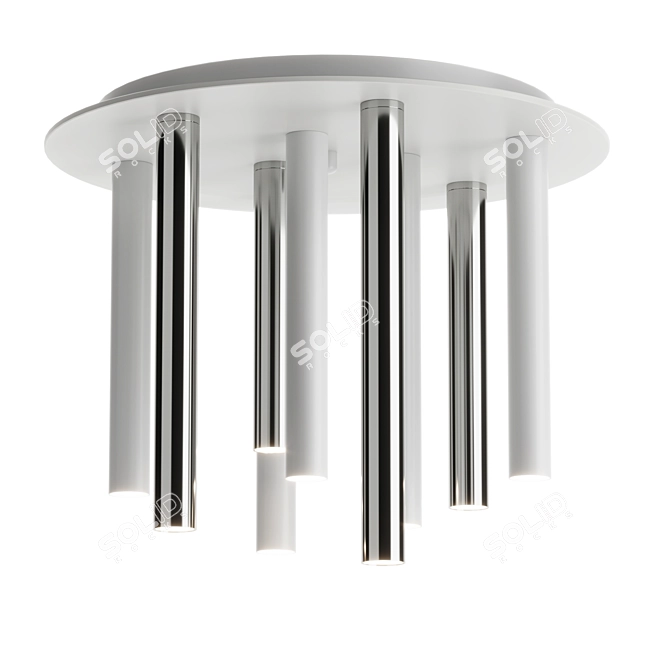 Modern Metal LED Ceiling Light 3D model image 2