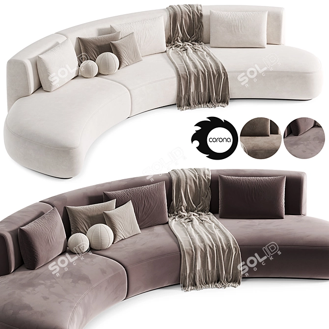 TONY Modern Sofa: Sleek Elegance 3D model image 2