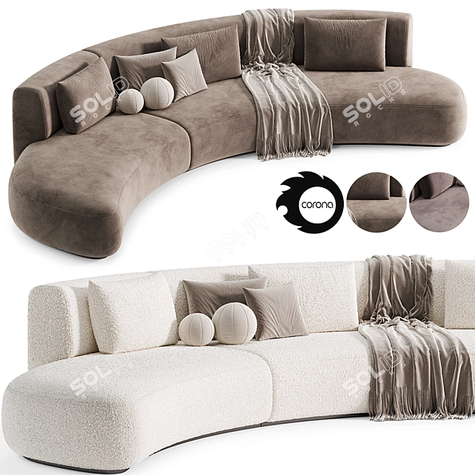 TONY Modern Sofa: Sleek Elegance 3D model image 3