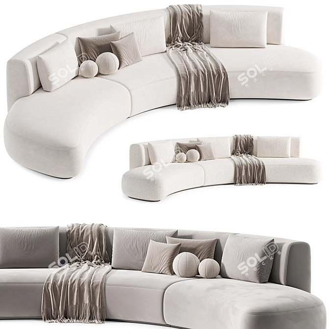 TONY Modern Sofa: Sleek Elegance 3D model image 5