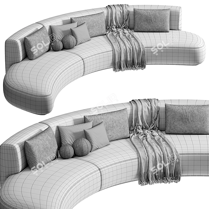 TONY Modern Sofa: Sleek Elegance 3D model image 6