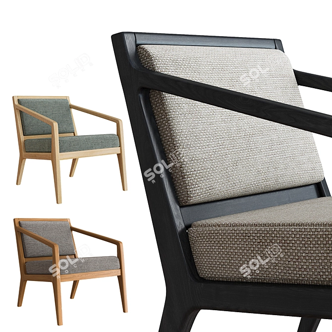 Modern Oslo Lounge Chair Design 3D model image 2