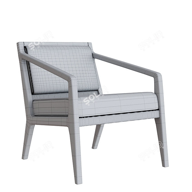 Modern Oslo Lounge Chair Design 3D model image 4