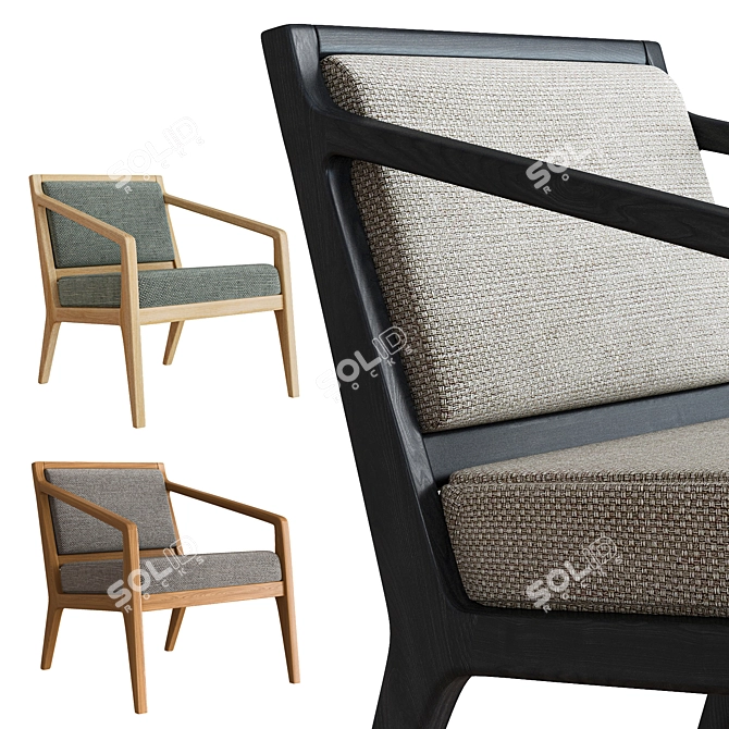 Modern Oslo Lounge Chair Design 3D model image 7