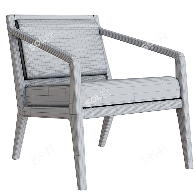 Modern Oslo Lounge Chair Design 3D model image 10