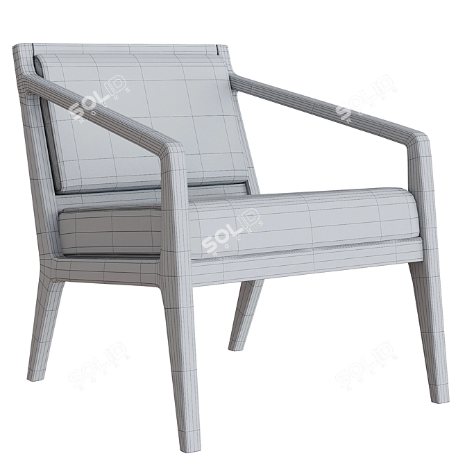 Modern Oslo Lounge Chair Design 3D model image 12