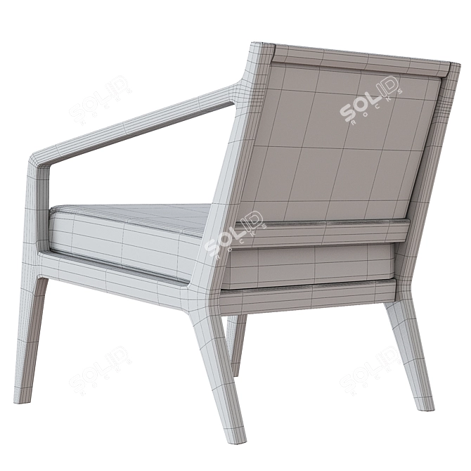 Modern Oslo Lounge Chair Design 3D model image 13