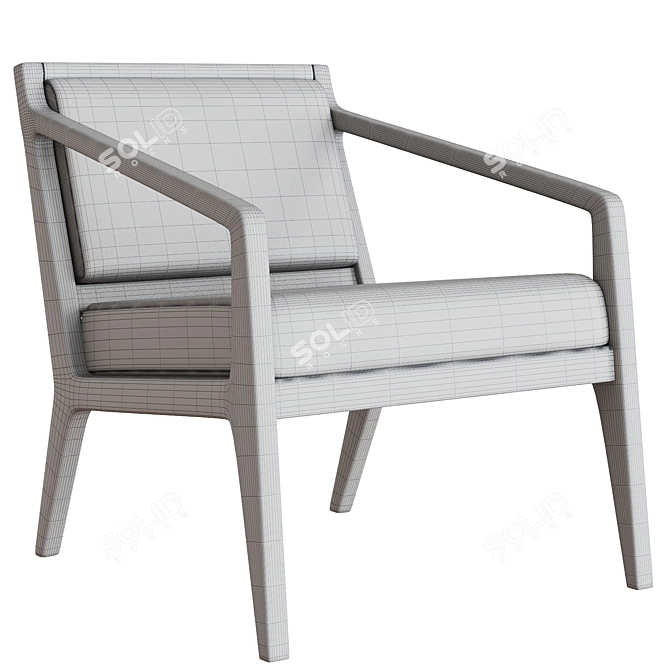 Modern Oslo Lounge Chair Design 3D model image 15