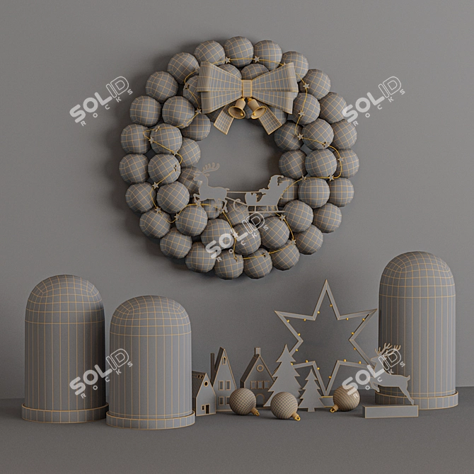 Christmas Decor Model for Render 3D model image 4