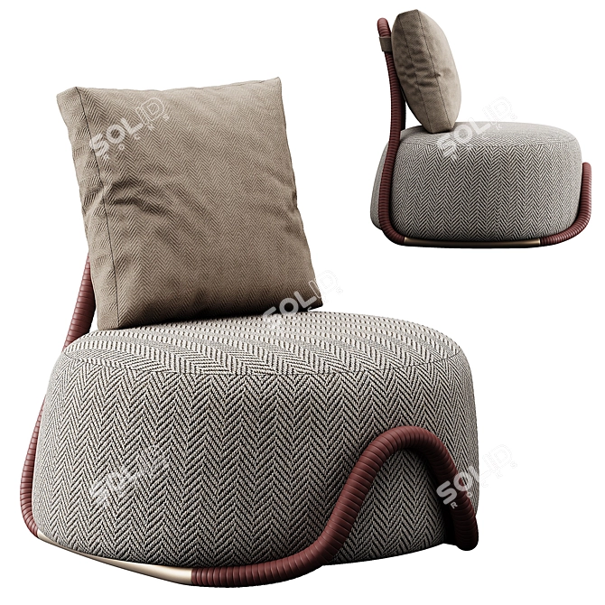 Modern Lounge Chair Design 3D model image 1