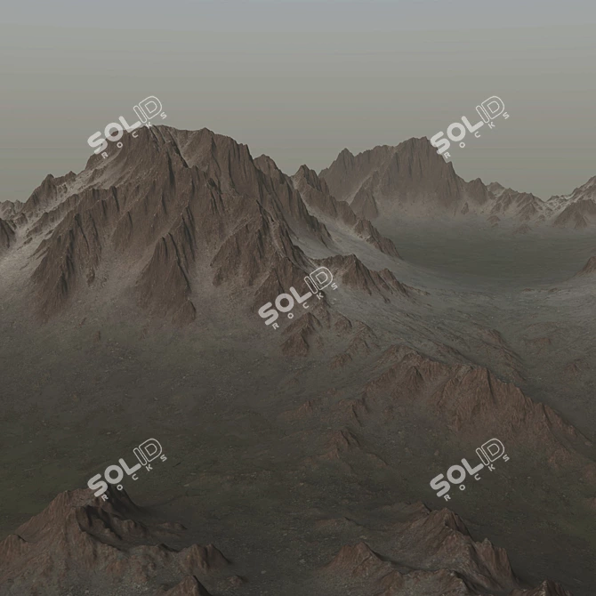 Snow-Capped Mountain 3D Model 3D model image 4