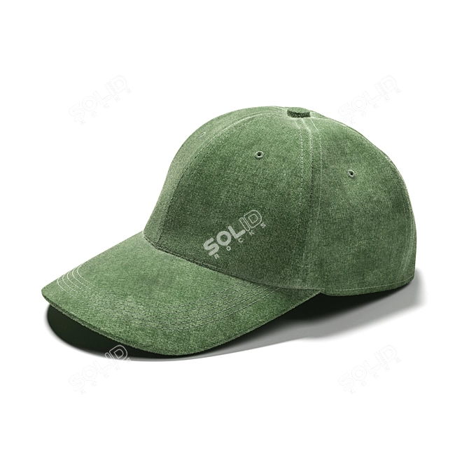 Classic Plain Baseball Cap 3D model image 1