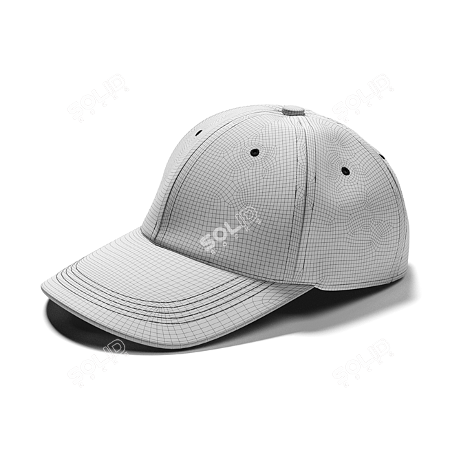 Classic Plain Baseball Cap 3D model image 6