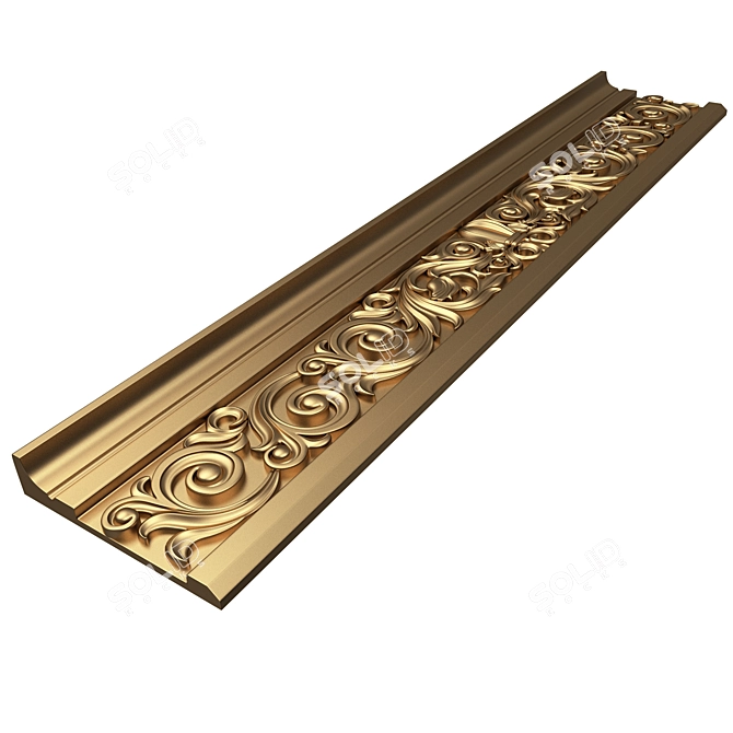 Elegant Cornice Molding Kit 3D model image 5