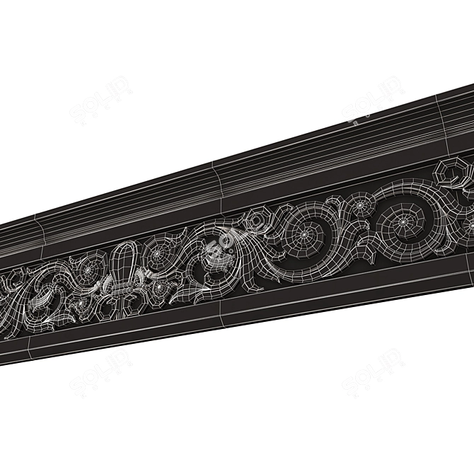 Elegant Cornice Molding Kit 3D model image 7