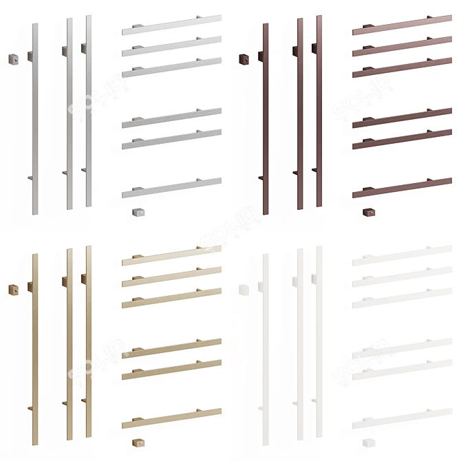 I Ching Towel Rails - Sleek Models 3D model image 2